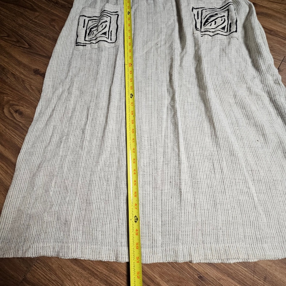 Vintage On The Rocks California Maxi Dress Mixed Media M Boho Lagenlook 90s - Picture 7 of 8